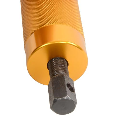 MOTO4U Piston Pin Puller, Plungers Remover Tool Heavy Duty Wrist Pin Puller-Short Skirt Piston Tool with 5 Adapters Piston Bolts (11mm, 13mm, 16mm, 19mm, 22mm) for Small Engine Repairs in Gold - color: Gold