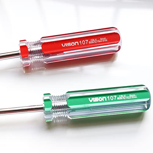 12inch PH2 Long Phillips Screwdriver and Slotted Screwdriver Long with Magnetic Tip, SKZIRI Cross Head Flat Head Long Screwdriver Set (12inch No.2) - size: 12inch No.2
