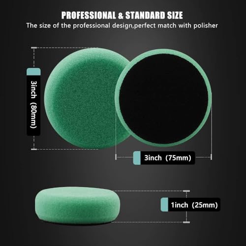 SPTA 29pcs Drill Buffing Pad Detail Polishing Pad Mix Size Kit with 5/8-11 Thread Backing pad & Adapters for Car Sanding, Polishing, Waxing (29Pcs Mini Polishing Pad Set1) - color: 29Pcs Mini Polishing Pad Set1