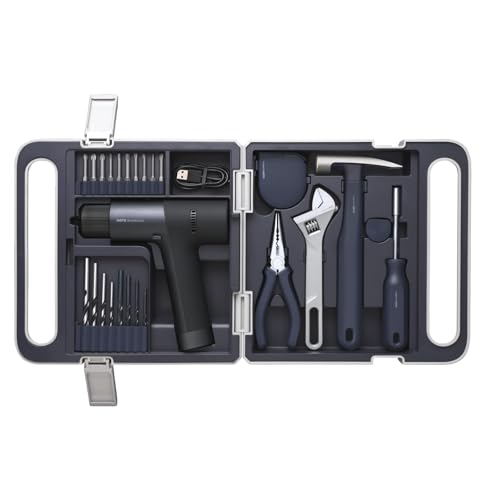 HOTO 12V Brushless Cordless Drill Tool Set, Power Drill Tool Kit | Variable Speed, Intelligent Digital Display, Exquisite & Practical for Home Use, Beginner-Friendly, with Essential Tools