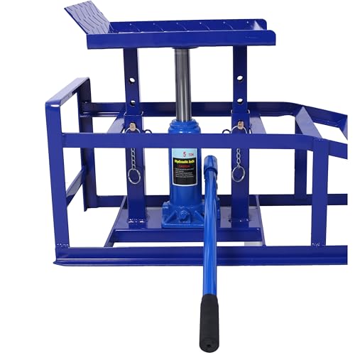 2pcs Car Ramps with 5T 10000lbs Heavy Duty Hydraulic Lift, Car Ramp for Oil Change and Repair, Low Profile Car Truck Lift Service Ramps, Portable Car Lift for Workshop, Repair Shop, Home Garage.Black - size: 2P Blue