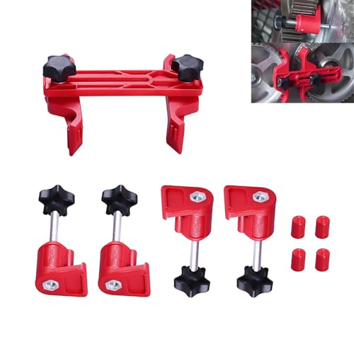 9 PCS Engine Twin Camshaft Timing Tool Kit, Compact Construction, Bumped Non-slip Timing Locking Camshaft Sprocket Clips, Portable Repair Kit, Universal Fit for Most Cars (Red)