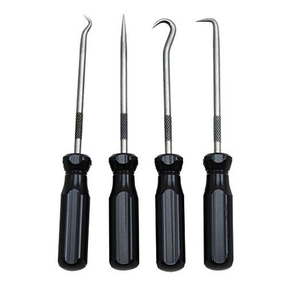 Ullman PSP-4 Steel Pick and Hook Set, 5-1/16" Length, 4pcs - style: High Carbon Polished Steel Hook and Pick Set with Screwdriver Handle