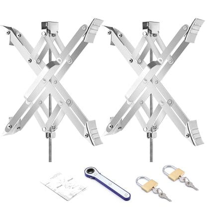 RV Stabilizer Wheel Chock XL Fit 3.5” to 17” Camper Wheel Chock Stabilizer Scissor with Accessories Pair for Travel Trailer, Heavy Duty Tire Wheel Chock Scissor Large Locking X Chock, 2Pack - size: XL 17inch 2pc