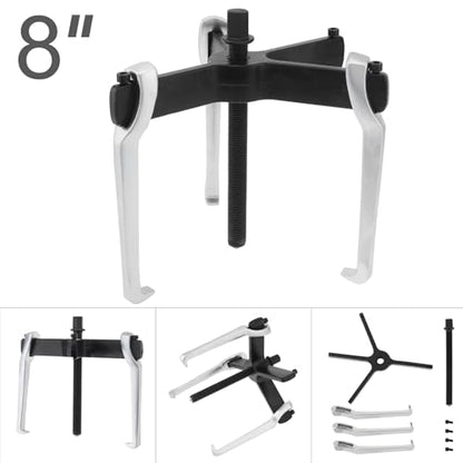 ChgImposs 8" 2 Jaw 3 Jaw Gear Puller, Adjustable Bearing Puller, Reversible Removal Tool for Internal External Pulling, Puller Tool for Removal of Pulleys Flywheels Bearings Gears - size: 8 Inch