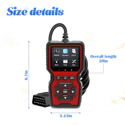 BESULEN Car OBD2 Scanner, V519 Auto Code Reader, Car Diagnostic Scan Tool Vehicle Check Engine Light Analyzer, Professional OBDII Mechanic Diagnostic Code Reader Tool for Check Engine Light