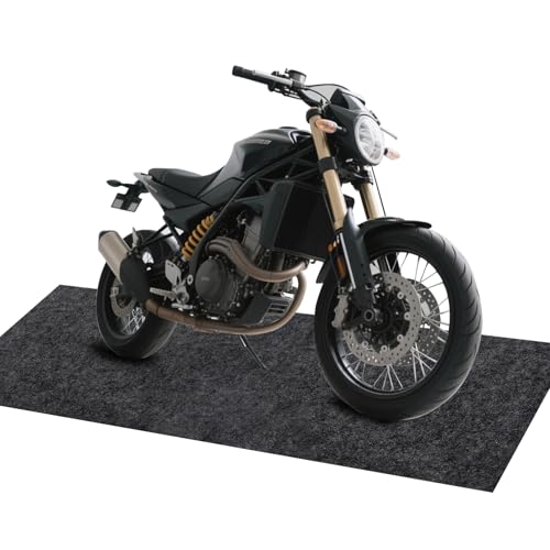 Garage Floor Mat, 32x84 Inch Motorcycle Mat for Garage, 3mm Thick Non-Slip Oil Absorbent Garage Mats for Floor, Large Oil Spill Mat Protects Floor from Spills, Drips, Splashes and Stains