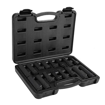 Car Wheel Removal Tool, 16Pcs Car Wheel Locking Lug Nut Master Set Lock Key Removal Tool Kit