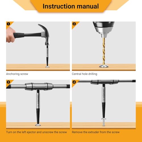 Screw Extractor Set, 5-Piece Left Extractor Set, High Hardness Screw Extractor Set, Damaged Screw Remover Extractor Set, Left Extractor Set - size: 5PCS Hand Driver