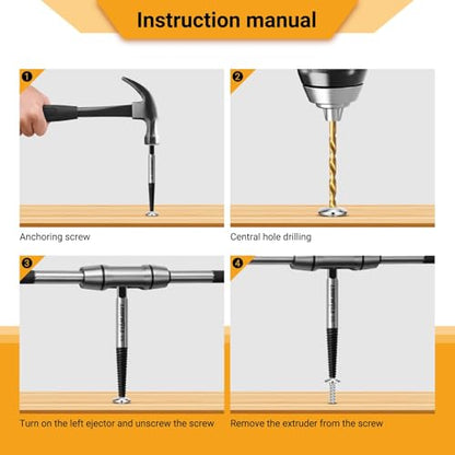Screw Extractor Set, 5-Piece Left Extractor Set, High Hardness Screw Extractor Set, Damaged Screw Remover Extractor Set, Left Extractor Set - size: 5PCS Hand Driver