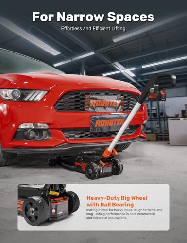 2 Ton Electric Floor Jack, Low Profile Aluminum and Steel Jack for Quickly Car Lift, Hydraulic Service Jack, 4000 lbs Capacity. Lifting Range 3-1/2" to 18-1/4" - size: 2 Ton