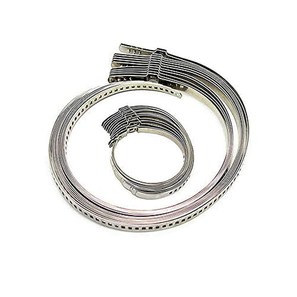 Stainless Steel Universal Adjustable AXLE CV Joint Boot Crimp Clamp Kit, CV Boot Clamp 30PCS(15pcs Small+ 15pcs Large)