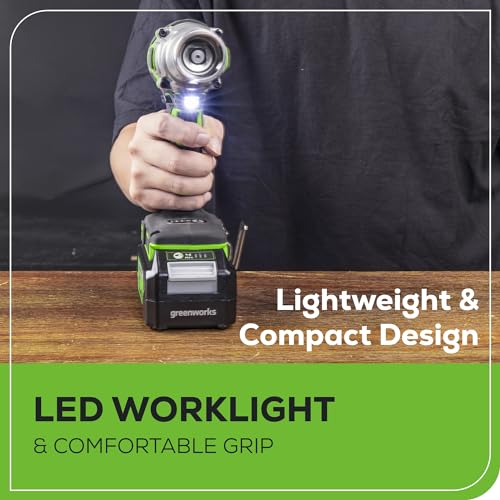 Greenworks 24V Brushless 1/2" Cordless Impact Wrench (3 Speed / 300 ft.-lbs. / LED Light), 4.0Ah Battery and Compact Charger Included - size: 300 ft.-lbs., style: w/4Ah Battery
