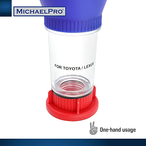 MichaelPro Spill-Free Oil Funnel for Toyota and Lexus Vehicles, Hands-Free Oil Changing, Compatible with Models Featuring a Threaded Oil Filter Cap, Heavy-Duty Material - MP009075