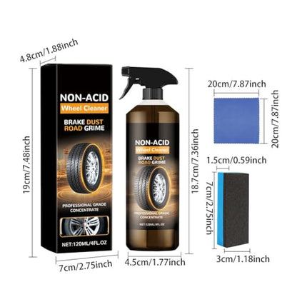 3set Wheel Blaze Cleaner, Wheelblaze Wheel Cleaner, Multi-Purpose Wheels Care Cleaners, Versatile and Powerful Rust Converter, Turn Filthy Wheels Into Instant Shine and Lasting Protection - size: 3set