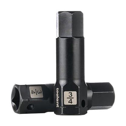 toolant 1/2" drive 3/4" impact hex bit socket set 2PCS, Hex Drive, S2 Steel Air Drive Allen Socket set,Impact Grade，Anti-Roll Design - size: 1/2" drive - 19.1mm - 2 PCS