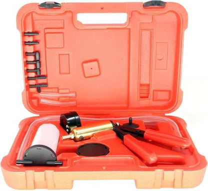 HFS (R 2 in 1 Brake Bleeder Kit Hand held Vacuum Pump Test Set for Automotive with Protected Case (Pack of 2) - size: 2 in 1 Brake Bleeder Kit (Pack of 2)