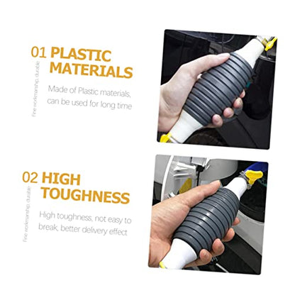 Manual Oil Transfer Pump Kit Hand Hose for Fuel Water Durable Reusable Design Excellent Suction for Cars Outdoor Use Lightweight Portable Siphon Tool