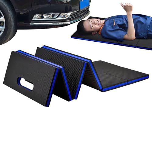 Kneeling Pads for Work, Thick Mechanic Mat, Portable Foldable EVA Kneeling Pad for Working Under Car, Anti Slip Knee Pads for Gardening, Workout, Exercise and Mechanic 45.67"x15.75"x0.98" - color: Blue