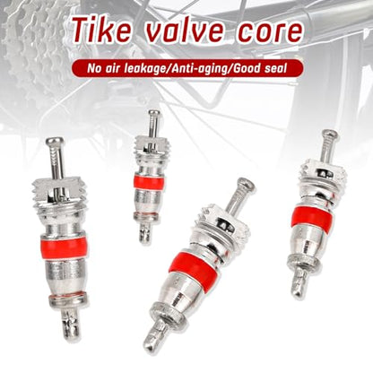 100pcs Valve Stem Core Replacement Kit, Premium Tyre Tire Valve Cores, Tire Valve Stems Standard Valve Core, Universal Tire Valve Core for Most Models of Cars, Trucks, Motorcycles and Bicycles