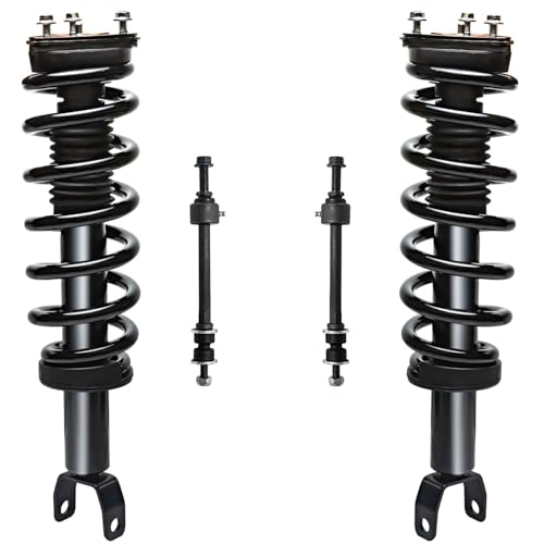 Detroit Axle - 4WD Front Struts & Coil Spring + Sway Bar End Links Replacement for 2009 2010 2011-2018 Dodge Ram 1500 - size: 4QS47500/ sway kit