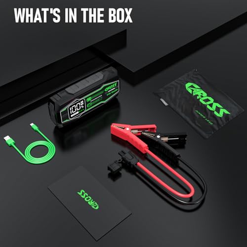 CAROSS Car Battery Jump Starter - 800A Jump Starter for Up to 6.0L Gas and 3.0L Diesel Engines, 12V Portable Jump Box with LED Display - size: 800A