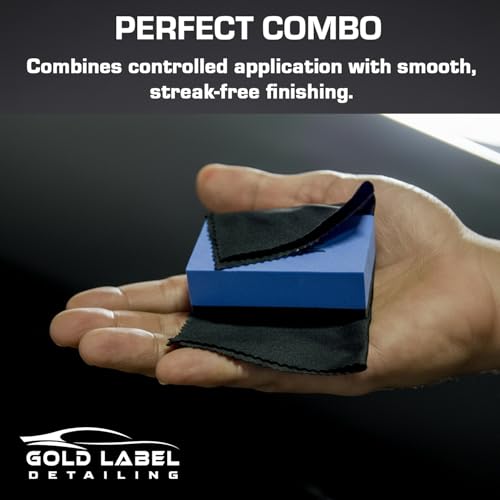Sponge Applicator Kit 3 Pack with Microfiber Cloths | Perfect for Ceramic Coating, Nano Coating, Glass Coating, Tire Shine Detailing (3" Sponge Kit) - size: 3" Sponge Kit