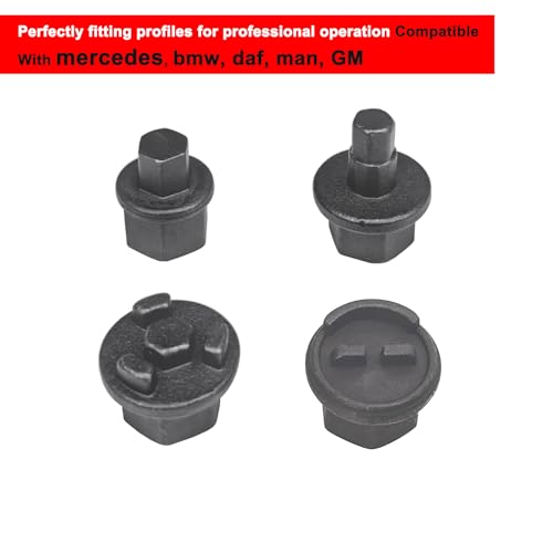 9PCS Oil Drain Plug Wrench Drain Plug Removal Kit Compatible with Audi VW Ford Mercedes BMW Chrysler Lincoln Volvo Mazda GM, Includes 3/8-inch Drive T-Handle and 8pcs Adapters