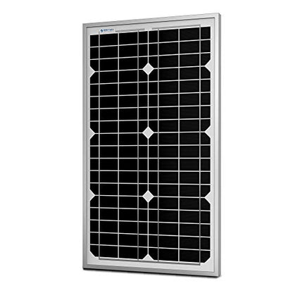 ACOPOWER Mono Solar Panel for 12 Volt Battery Charging, Off Grid, 30W - size: 30 Watt