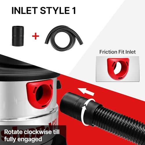Shop-Vac 8 FT X 1-7/8" Universal Hose, Replacement Hose Compatible with Rigid, Dewalt, Husky, Craftsman, Bauer, Masterforce Vacuum Cleaners - size: 8' X 1-7/8"