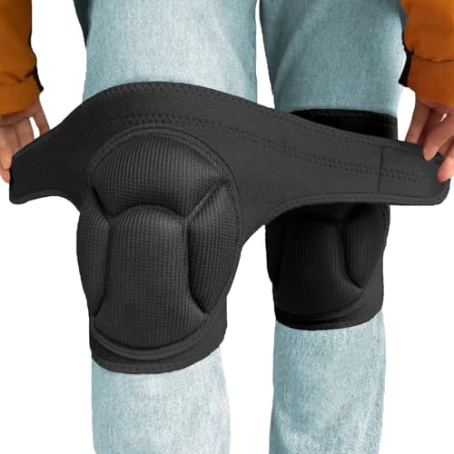 Soft Knee Pads with Memory Foam for Gardening Cleaning, Extra Thick Kneeling Pad for Men & Women Concrete Work, Lightweight Waterproof Household Kneepads for Tile Flooring Installers, Black M - color: Black, size: Medium