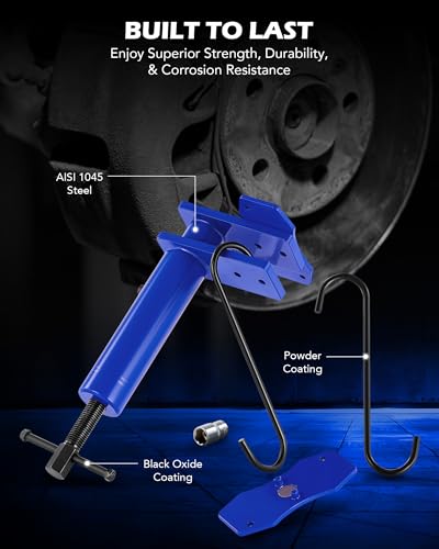 Orion Motor Tech Caliper Piston Compressor Tool, Universal Brake Caliper Tool for Multi Piston Brake Pad Spreader, Heavy Duty Brake Caliper Spreader Tool with Magnetic Expansion Plates & Hanger Hooks