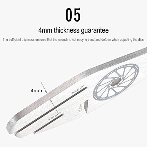 Rotor Truing Fork Bike Disc Alignment Tool Bicycle Brake Wrench,Bike Disc Brake Pad Adjustment Alignment Tool Gap Regulator,3 Slot Depths,Strong,Easy to Carry and Use - style: 1pc Brake Wrench