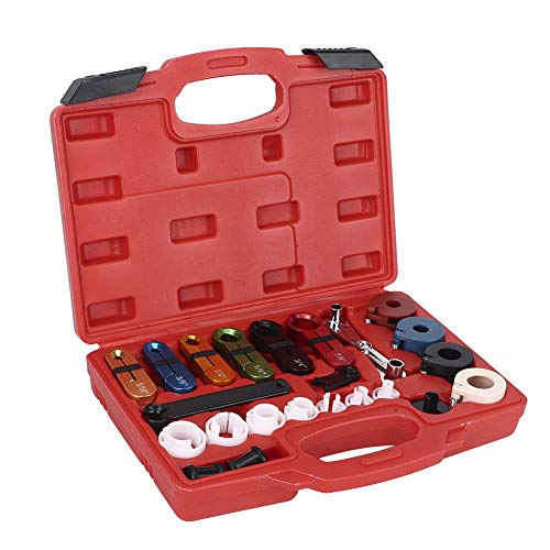 22Pcs Car Air Conditioning Hose Oil Fuel Pipe Line Disconnect Tool Kit, Vehicle Repairing Set, Wide Application for Car Decoration Shop, Easy Disassembly of Quick Couplings
