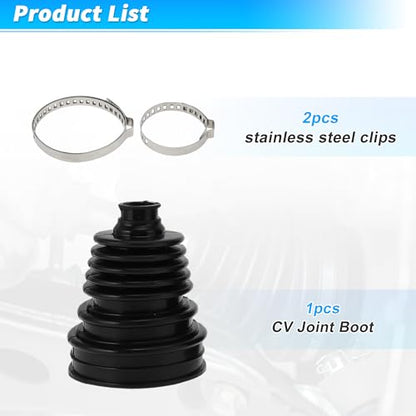 ACROPIX 1pc CV Joint Boot with 2 Stainless Steel Clamps, Waterproof & Dustproof CV Axle Boot Repair Kit Universal CV Joint Boot Fits for Most Cars - size: Set A