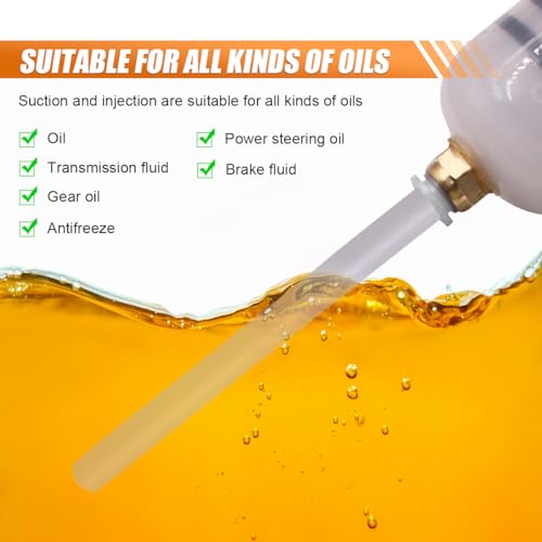 BDZMC 500CC Automotive Fluid Extractor, Oil Change Syringe with Hose, Suction Vacuum Fuel Car Transfer, Manual Oil Transfer Pump, Oil Extraction & Filling Pump