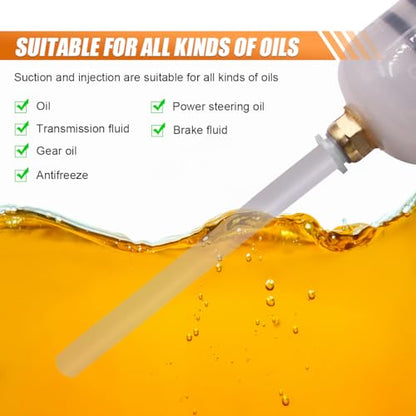 BDZMC 500CC Automotive Fluid Extractor, Oil Change Syringe with Hose, Suction Vacuum Fuel Car Transfer, Manual Oil Transfer Pump, Oil Extraction & Filling Pump