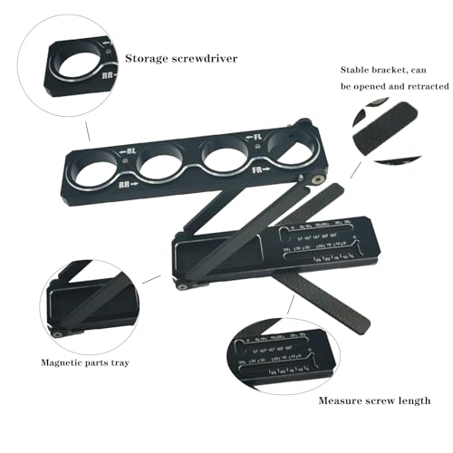 Multi-Function Aluminum RC Car Shock Stand Shock Absorber RC Tool Articulation Shock Stand Foldable Removable for 1/10 on-Road/Off-Road 1/8 on-Road/GT