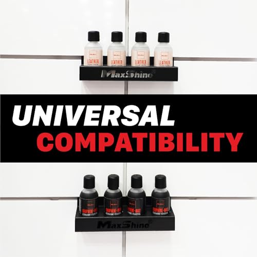 Maxshine Universal Detailing Ceramic Coating Holder – Wall-Mount Organizer Holds 4 Bottles (50–100ml) – Sturdy Lightweight Rack for Garage Storage & Mobile Use – Premium Auto Detailing Accessory