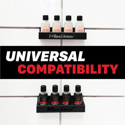 Maxshine Universal Detailing Ceramic Coating Holder – Wall-Mount Organizer Holds 4 Bottles (50–100ml) – Sturdy Lightweight Rack for Garage Storage & Mobile Use – Premium Auto Detailing Accessory
