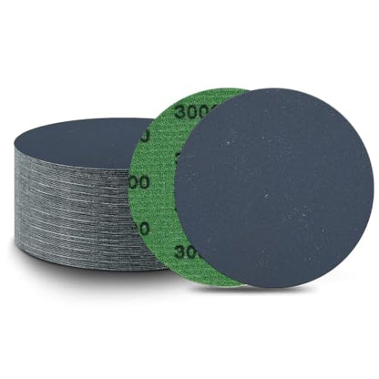 100 PCS 3000 Grit 3 Inch Hook and Loop Sanding Discs | Fine Grinding, Wet Dry, Silicon Carbide, Round Sandpaper, for Wood Metal or Auto, for Drill Polishing Kit - style: 3000 Grit