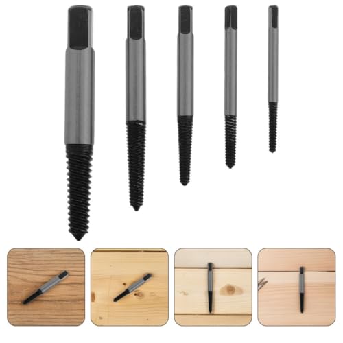 GALPADA Broken Screw Extractor Set 5pcs Metric Bolt Tool Kit with Drill Bits for Damaged, Stripped Screws and Bolts Repair in Automotive and Mechanical Use