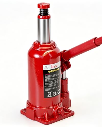 5 Ton Hydraulic Welded Bottle Jack, 8000 lb Capacity Automotive Lift Jack for Car, Pickup Truck, RV and Auto Repair, 7.3" to 14" Lifting Range - size: 5 Ton