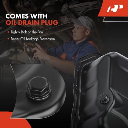 A-Premium 2.0L 2.4L Engine Oil Pan Sump with Plug, Gasket & Bolts, Compatible with Jeep Compass Patriot 2007-2017 & Dodge Journey 2009-2020, Avenger 2008-2014, Caliber & Chrysler 200, Sebring - style: Complete Oil Pan Kit