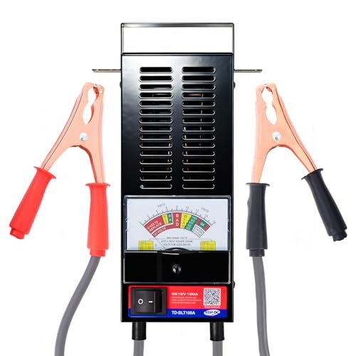 TOPDC Car Battery Tester, 6V/12V, Battery Load Tester 100-1000 CCA, Automotive Battery Tester 100 AMP, for Cars, RVs, Motorcycles, ATVs, Boats - size: TD-BLT100A