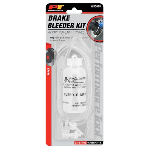 Performance Tool W80625 Brake Bleeder and Vacuum Pump Kit with Magnetic Pad and Adapters for Easy Air Bleeding of Brake Lines - style: Brake Bleeder Kit