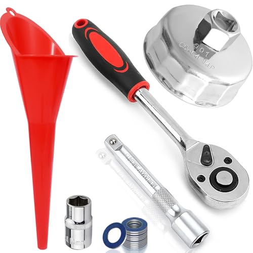64.5mm Oil Filter Removal Wrench Socket Tool Set for Toyota Tacoma Camry Highlander 4Runner Tundra Sequoia Avalon Corolla Venza Matrix 1.8L 2.0L-5.7L Engine