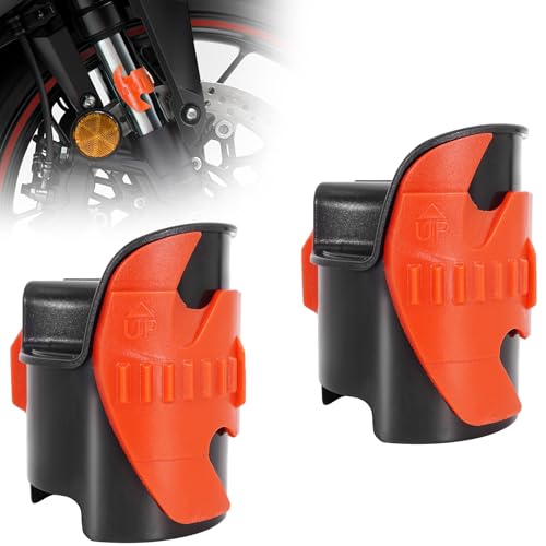 RUTU Motorcycle Fork Seal Saver Cleaner Front Fork Seal Clean Tool Shock Repairing Absorber Tool 45mm-55mm 2pack Orange - color: ORANGE
