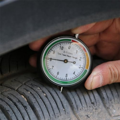 Bittwee Tire Tread Depth Gauge, Stainless Steel Tire Measure Device Tire Measure Tool, Automotive Tools tire Pointer Monitor, Auto Tyre Depth Tester Tread Depth Indicator for Motorcycle Car