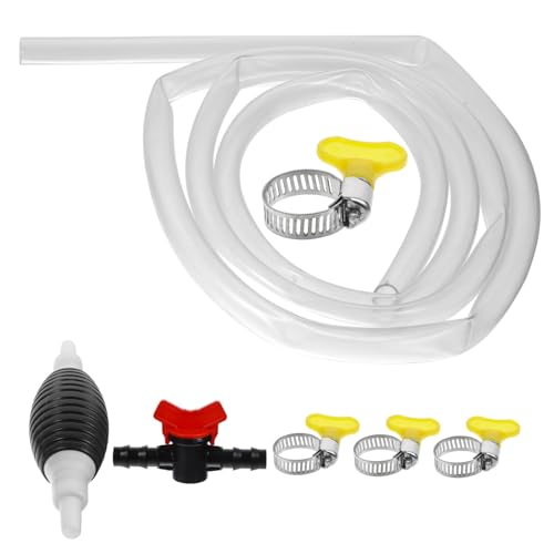 1set Manual Siphon Pump Flexible Hose for Quick Liquid Transfer from Fish Tank Oil and Water No Mouth Siphoning Needed